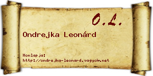 Ondrejka Leonárd névjegykártya